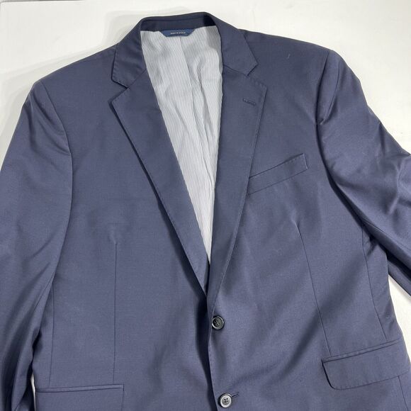 Brooks Brothers Suit Jacket Mens 46R Navy Explorer Regent Fit Wool Blend - Picture 2 of 12